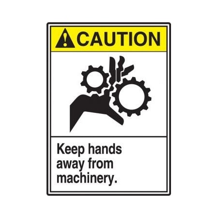 ANSI CAUTION SAFETY LABEL KEEP HANDS LEQM663VSP